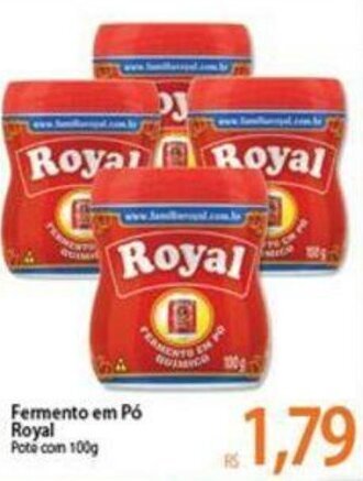 Atacadão Fermento em po Royal 100g oferta