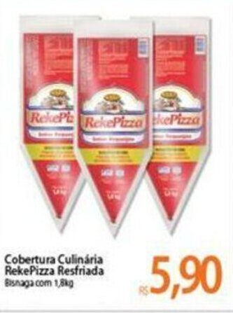 Atacadão Cobertura Culinaria Reke Pizza Resfriada 1.8kg oferta