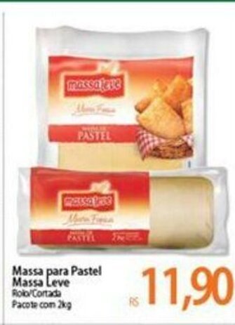 Atacadão Massa Para Pastel Massa Leve 2kg oferta