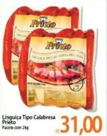 Atacadão Linguica Tipo Calabresa Prieto 2kg oferta