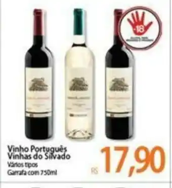 Atacadão Vinho Portugues Vinhas do Silivado 750ml oferta