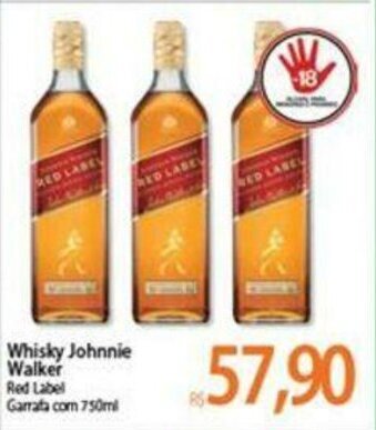 Atacadão Whisky Johnnie Walker Red Label 750ml oferta