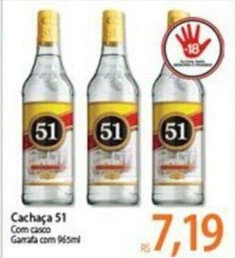 Atacadão Cachaca 51 965ml oferta