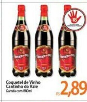 Atacadão Coquetel de Vinho Cantinho do Vale 880ml oferta