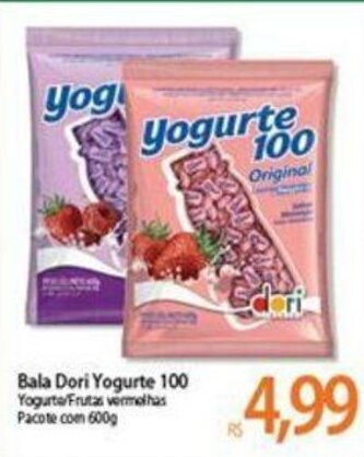 Atacadão Bala Dori Yogurte 100 600g oferta
