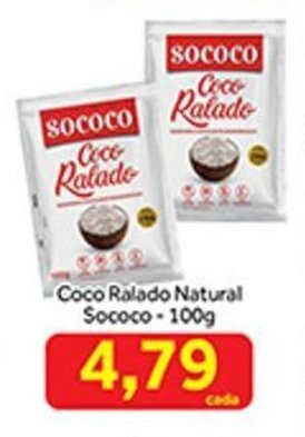 Shibata Supermercados Coco Ralado Natural Sococo 100g oferta