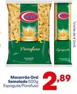 Macarrão orsi semolado