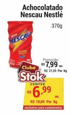 Stok Center Achocolatado nescau nestlé oferta