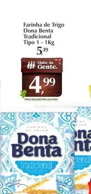 São Roque Supermercados Farinha de trigo dona benta tradicional tipo 1 oferta