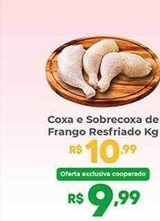 Coocerqui Coxa e sobrecoxa de frango resfriado oferta