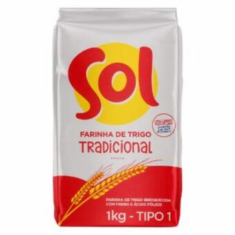 Farinha de trigo sol 1kg
