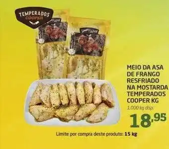 Cooper Meio da asa de frango resfriado na mostarda tempereados cooper oferta