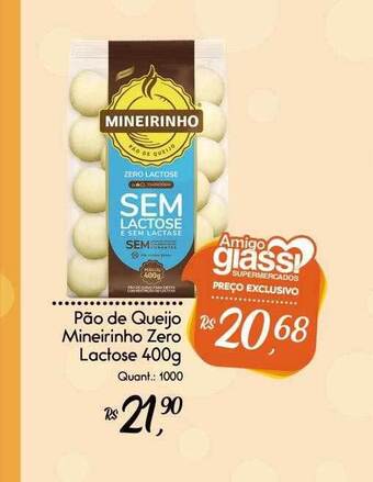 Giassi Supermercados Pão de queijo mineirinho zero lactose oferta