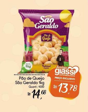 Giassi Supermercados Pão de queijo são geraldo oferta
