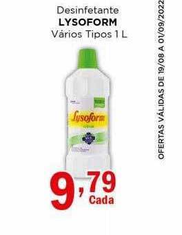 Supermercados Mundial Desinfetante lysoform vários tipos oferta
