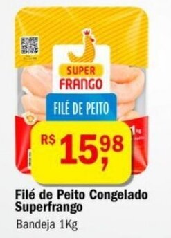 Ultrabox File de Peito Congelado Superfrango 1kg oferta