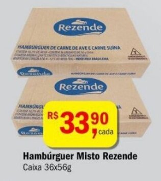 Hamburguer Misto Rezende 36x56g