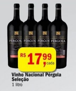 Ultrabox Vinho Nacional Pergola Selecao 1L oferta