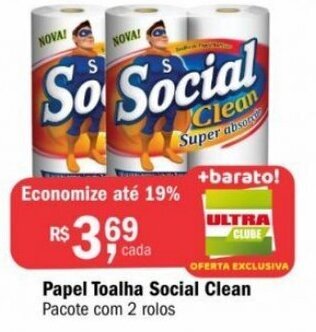 Papel Toalha Social Clean