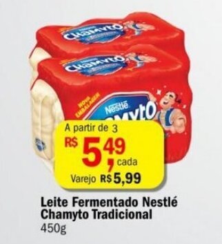Ultrabox Leite Fermentado Nestle Chamyto Tradicional 450g oferta