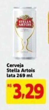 Extra Supermercado Cerveja Stella Artois lata 269ml oferta