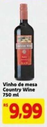 Extra Supermercado Vinho de mesa Country Wine 750ml oferta