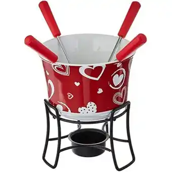 Rede Top Conjunto para fondue brinox vermelho com 6 peças oferta