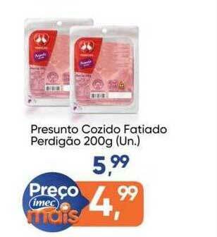 Imec Supermercados Presunto cozido fatiado perdigão oferta
