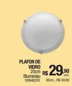 Milium Plafon de vidro 25cm blumenau oferta