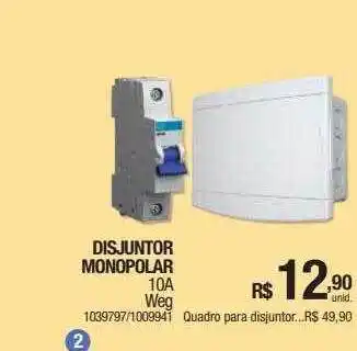 Disjuntor monopolar 10a weg