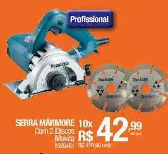 Milium Serra mármore com 2 discos makita oferta