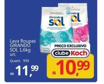 Supermercados Koch Lava roupas girando sol oferta