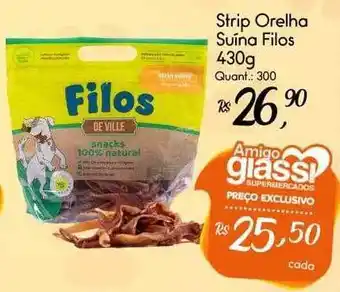 Strip orelha suína filos