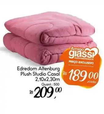 Edredom altenburg plush studio casal 2.10x2.30m