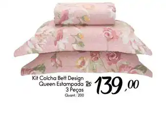 Giassi Supermercados Kit colcha bett design queen estampada 3 peças oferta
