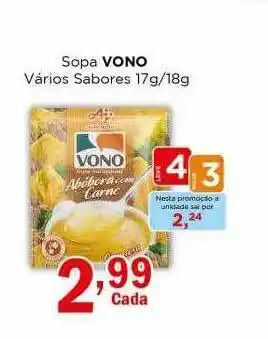 Supermercados Mundial Sopa vono vários sabores oferta