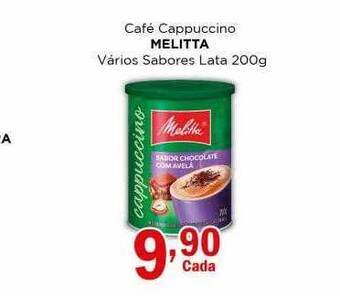 Supermercados Mundial Café cappuccino melitta vários sabores lata oferta
