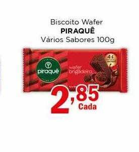 Supermercados Mundial Biscoito wafer piraquê vários sabores oferta