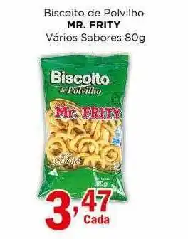 Supermercados Mundial Biscoito de polvilho mr. frity vários sabores oferta