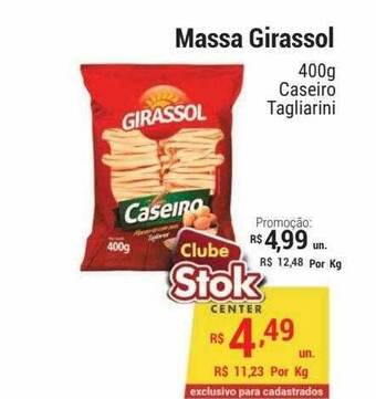 Stok Center Massa girassol caseiro tagliarini oferta