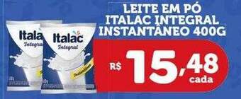 Leite em pó italac integral instantâneo