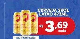 Bahamas Supermercados Cerveja skol latão oferta