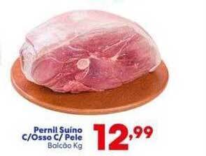Barracão Supermercado Pernil suíno c-osso c-pele balcão kg oferta