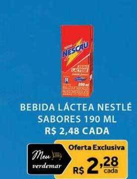 Verdemar Supermercado Bebida lactea nestlé sabores oferta