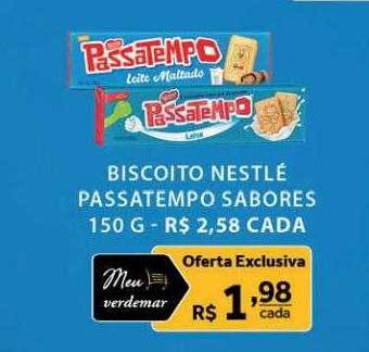 Verdemar Supermercado Biscoito nestlé passatempo sabores oferta