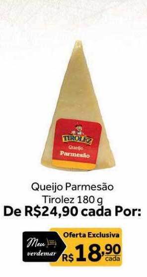 Verdemar Supermercado Queijo parmesão tirolez oferta