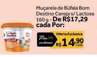 Verdemar Supermercado Muçarela de búfala bom destino cereja s lactose oferta