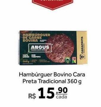 Verdemar Supermercado Hambúrguer bovino cara preta tradicional oferta