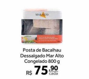 Verdemar Supermercado Posta de bacalhau dessalgado mar alto congelado oferta