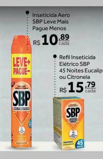 Verdemar Supermercado Inseticida aero sbp refil inseticida elétrico sbp 45 noites eucalipto ou citronela oferta
